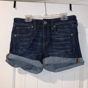 Dark Wash American Eagle Midi Shorts